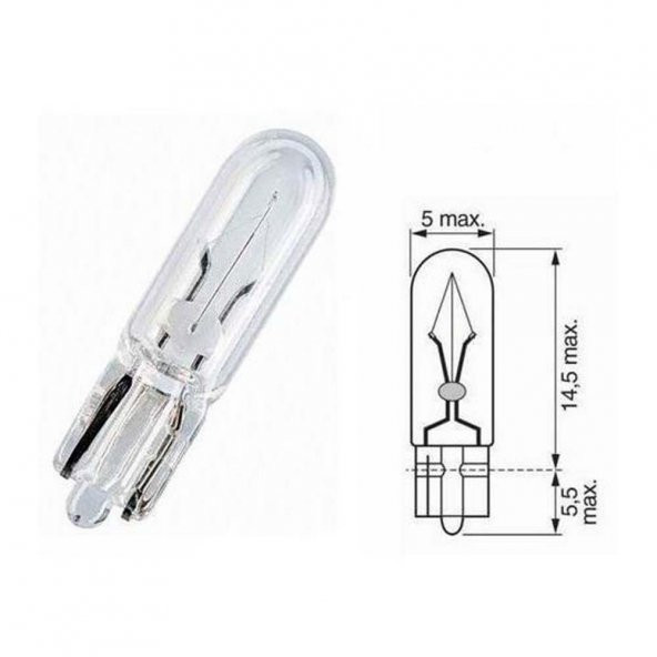 BOSCH 12 VOLT 1.2 WATT KÜÇÜK DİPSİZ AMPUL (10 ADET) 1987302824 ürün görseli