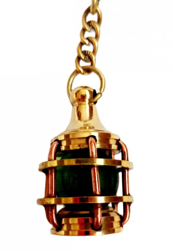 Yeşil Renk Şişe Modelli Pirinç Anahtarlık Hediyelik Eşya - 2