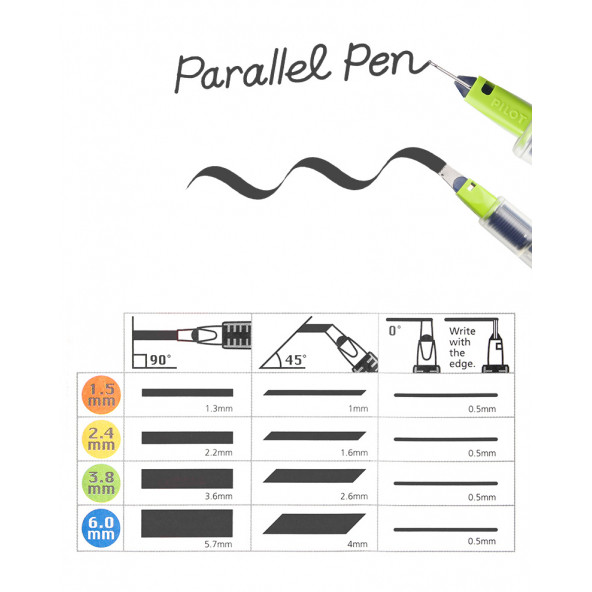 PİLOT PARALEL PEN 3.8 mm KALİGRAFİ KALEMİ - SÜPER FİYAT - 5