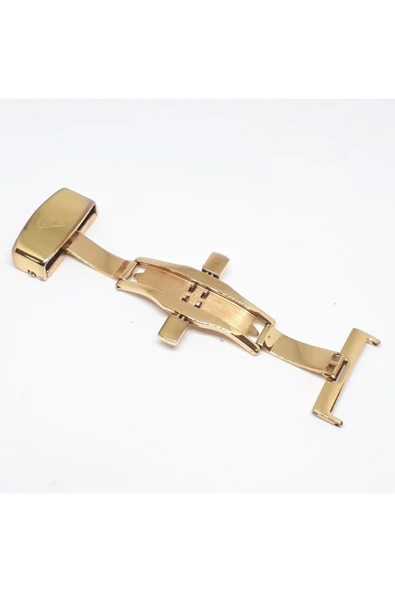 Saat Deri Kordon Klipsi Kelebek Kilit Rose Bakır - Toka Ölçü 22mm ürün görseli