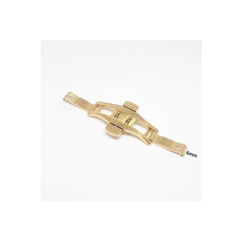 Emporio Armani Tissot Saat Uyumlu Metal Kordon Kelebek Basmalı Kilit Sarı Gold - 6 mm