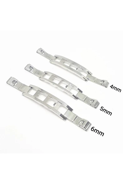 Emporio Armani Tissot Saat Uyumlu Metal Kordon Kelebek Düz Kilit - 4mm - Resim 3