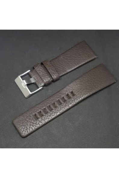 Diesel Uyumlu Kahverengi Haiki Deri Saat Kordonu 27mm Toka Ölçü 24mm ürün görseli