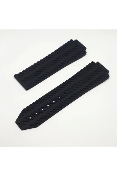 Slikon Saat Kordonu Kayışı Kilit Siyah 22mm ürün görseli