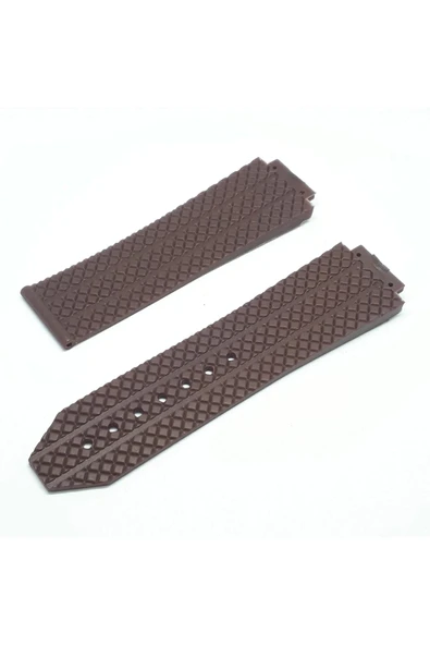 Kahve Slikon Saat Kordonu Kayışı| kilit 22mm - ürün görseli