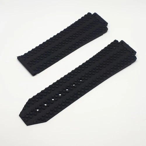 Slikon Saat Kordonu Kayışı Kilit Siyah 22mm