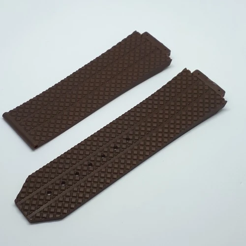 Uyumlu Slikon Saat Kordonu Kayışı|kilit 24mm - Kahve