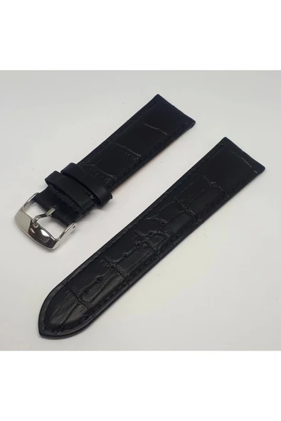 Croco Deri Saat Kordonu Siyah Renk 18mm ürün görseli