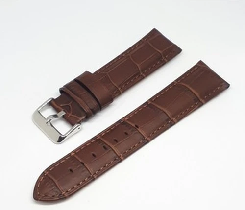 22mm Marka Kahve Croco Hakiki Deri Saat Kordonu