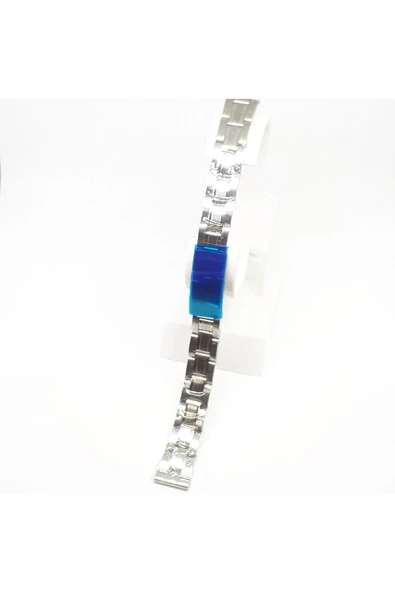 Unisex Beyaz Çelik Metal Saat Kordonu 12mm