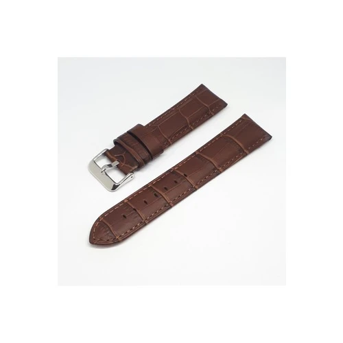 24mm Marka Kahve Croco Hakiki Deri Saat Kordonu
