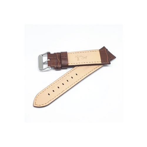 20mm Marka Kahve Croco Hakiki Deri Saat Kordonu - 2