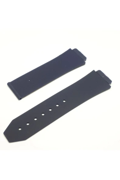 Uyumlu Slikon Saat Kordonu Kayışı|kilit 22mm - Lacivert ürün görseli