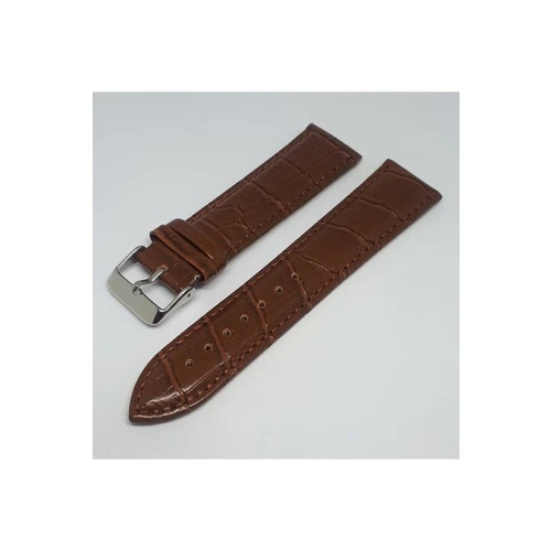 Açık Kahve Taba Renk Croco Suni Deri Saat Kordonu 22mm