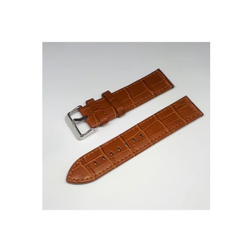 Taba Açık Kahverengi Croco Deri Saat Kayışı Kordonu 24x24 24mm