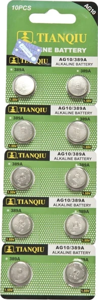 Tianqiu Ag10-lr1130-389 1,55v Saat Pili - 10 Adet