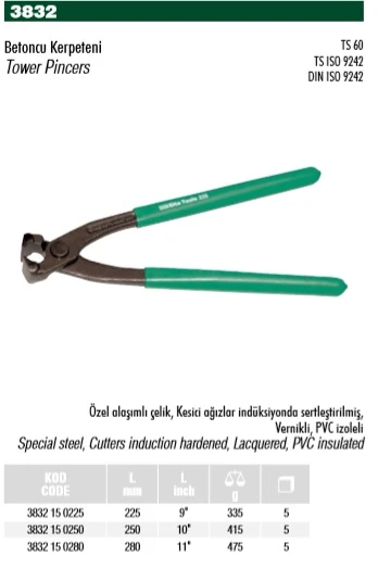 ELTA 250 MM BETONCU KERPETENİ 3832 15 0250