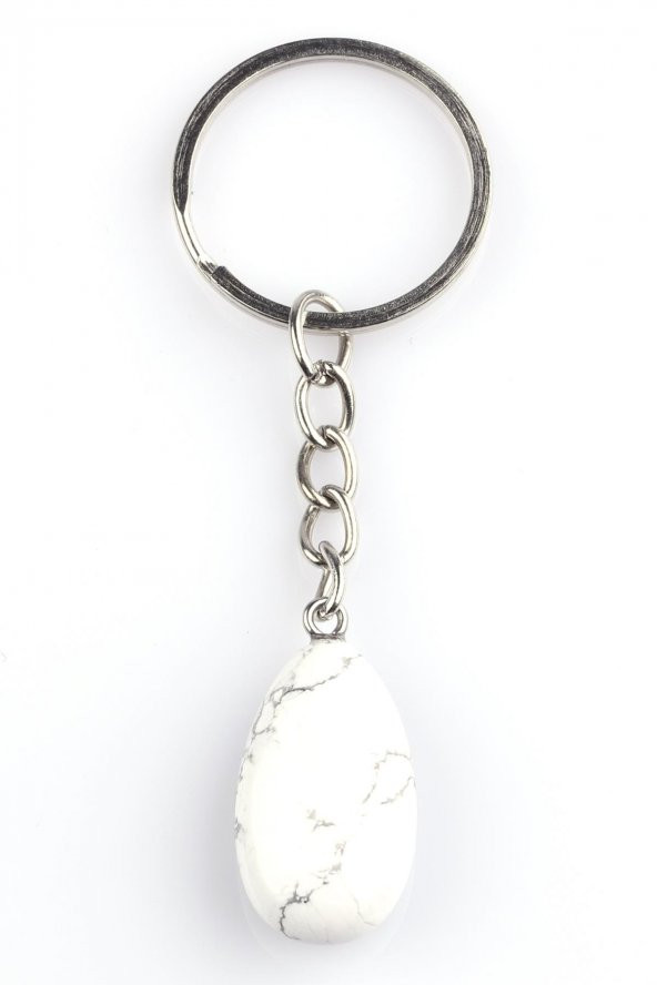 Havlit Doğal Taş Damla Model Anahtarlık