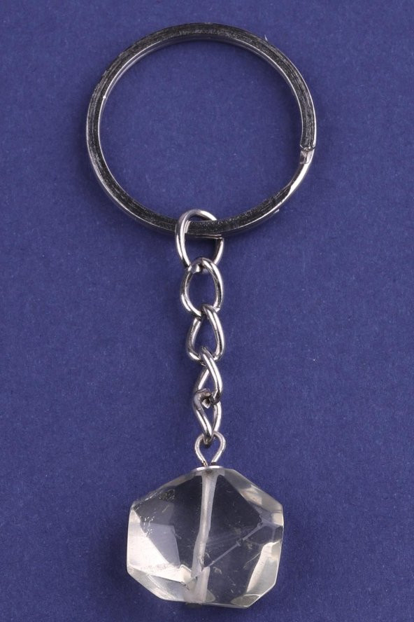 Limon Kuvars Doğal Taş Anahtarlık - 2