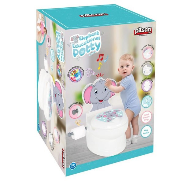 Pilsan Eğitici Fil Klozet - Çocuk Klozeti - Lazımlık - 4