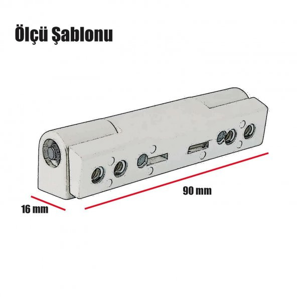 Pvc Pimapen Pencere Menteşesi 90 mm Sac Destekli Beyaz Menteşe (5 ADET) - 3
