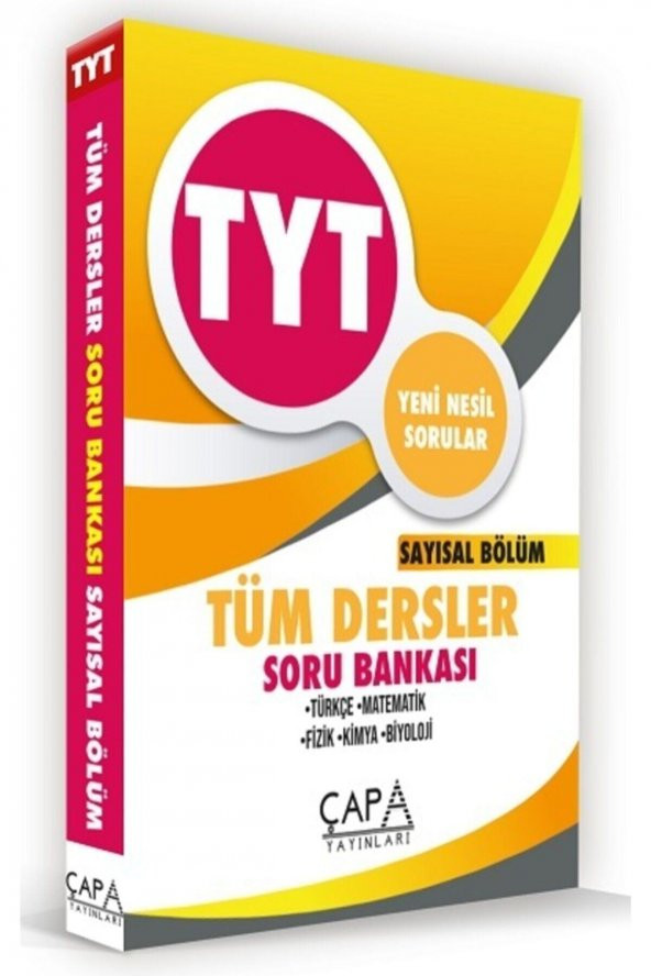 TYT SAYISAL TÜM DERSLER SORU BANKASI ÇAPA YAYINLARI