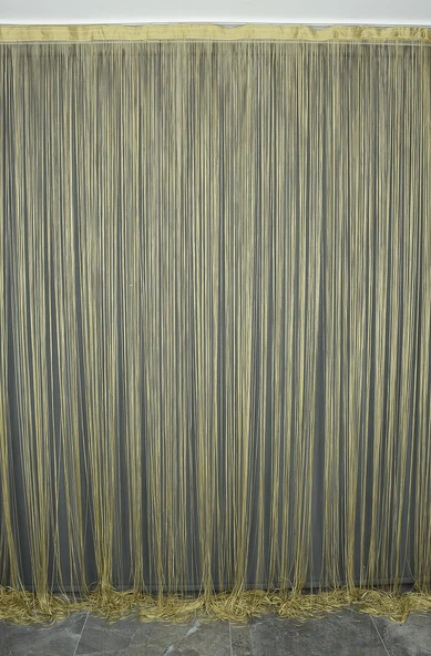 İP PERDE İNCE ZİNCİR GOLD RENK 300 x 280 CM - Resim 3