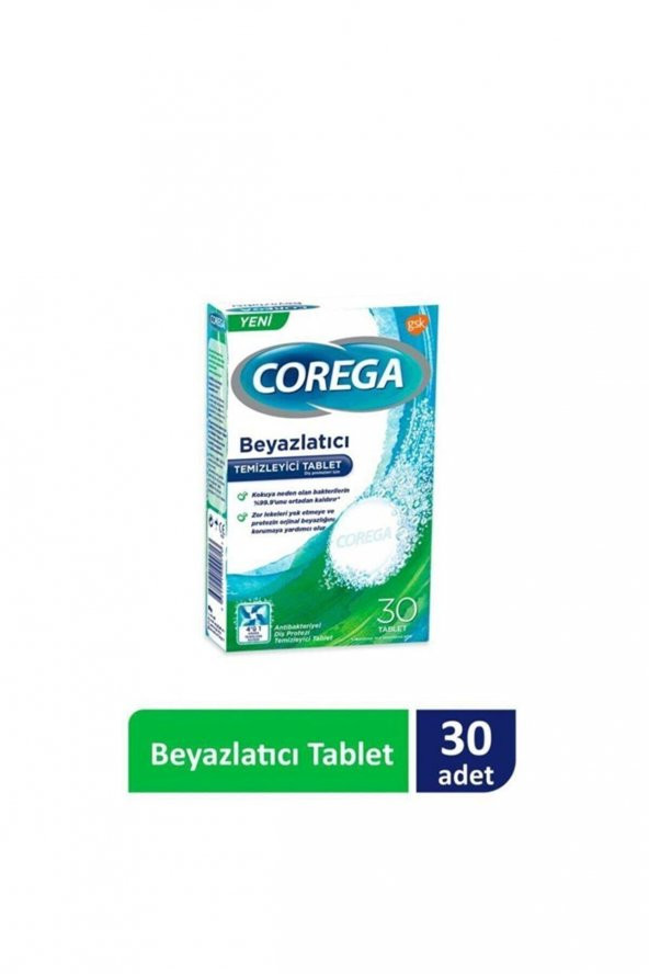 Corega Temizleyici Beyazlatıcı 30 Tablet