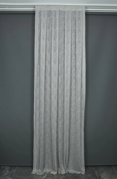 MİKRO MODEL GRİ RENK TEK KANAT Pileli Fon Perde 75*260 cm ürün görseli