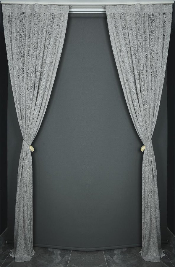 MİKRO MODEL GRİ RENK TEK KANAT Pileli Fon Perde 75*260 cm - 6