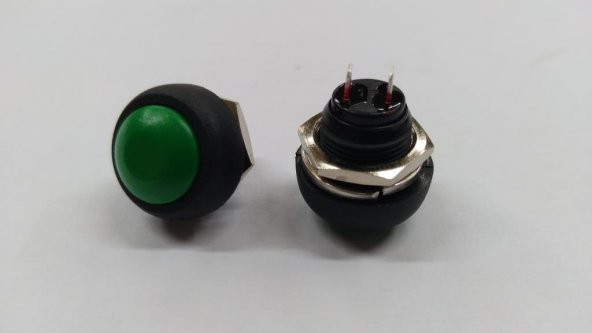 "184" 12 mm Yeşil Push Buton - 10 Adet - 2