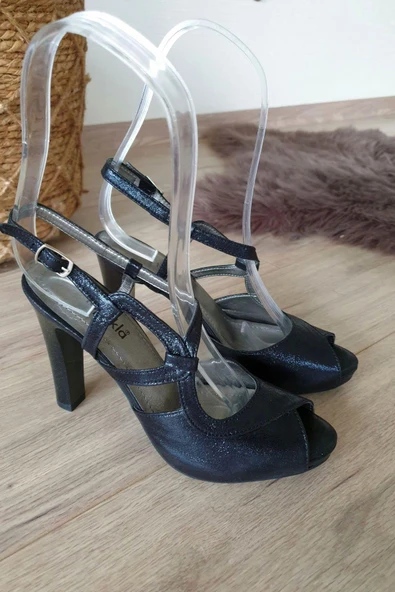 599 Topukla Kadın 10 cm Topuklu Abiye Ayakkapı - Resim 12