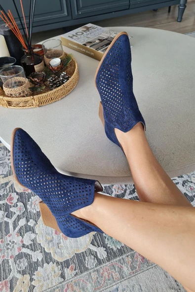 019 1015 Topukla Kadın Süet Yazlık Bot - Resim 11