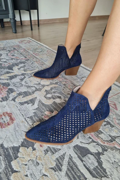 019 1015 Topukla Kadın Süet Yazlık Bot - Resim 10