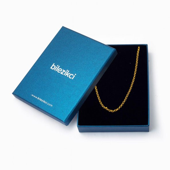 Doc Halka 14 Ayar Altın Zincir - 55 cm - Resim 4