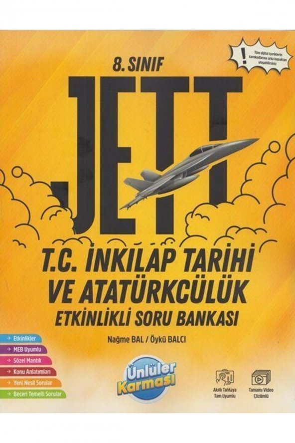 8. Sınıf T.c. Inkılap Tarihi Ve Atatürkçülük Jett Etkinlikli Soru Bankası Ünlüler Karması - 1