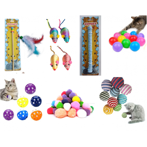 CatMozz 7'Li Kedi Oyuncak Seti