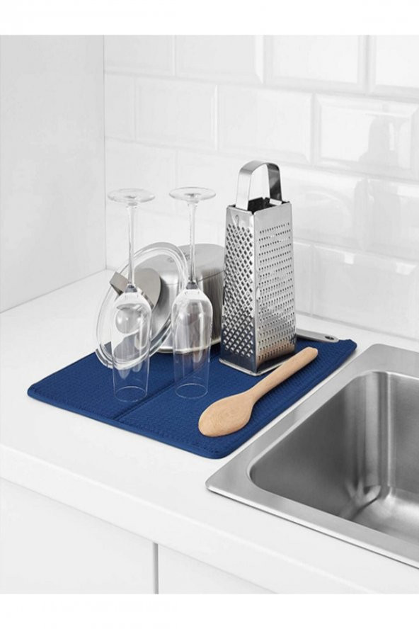 Bulaşık Kurutma Örtüsü Koyu Mavi IKEA - 3