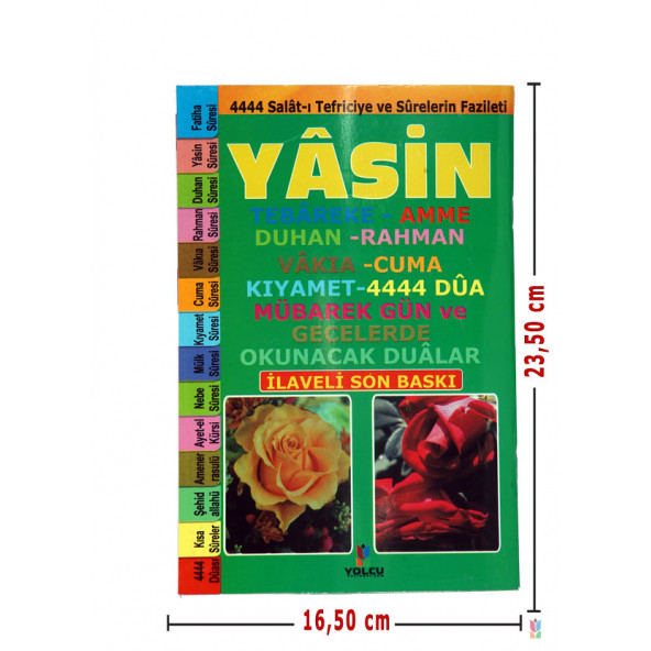 10 ADET   17X24 Cm   Yasin, Tebareke, Amme ve Namaz Sureleri