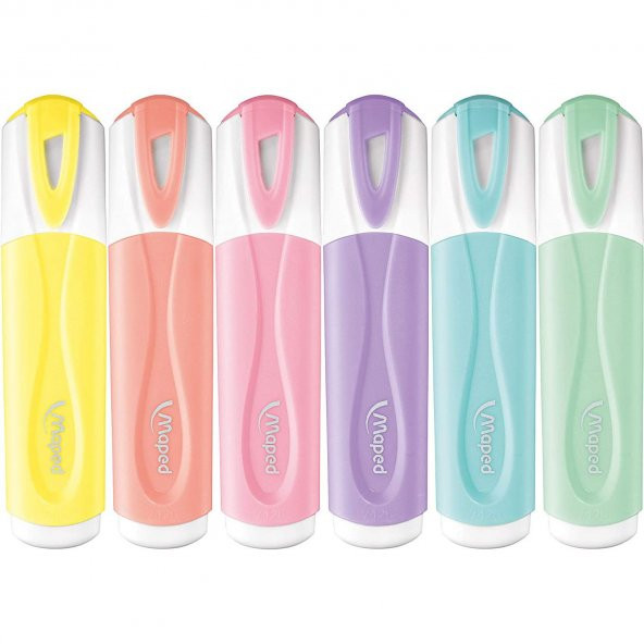 Maped Pastel Renkli Fosforlu Kalem Seti Kesik Uçlu Pastel Fosforlu Kalem Seti - 2