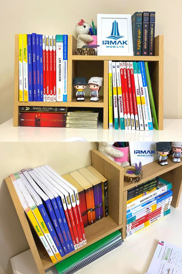 Tidy Ayarlanabilir Kitaplık Masa Üstü Kitaplık Tezgah Üstü Düzenleyici Organizatör Dolap - 4