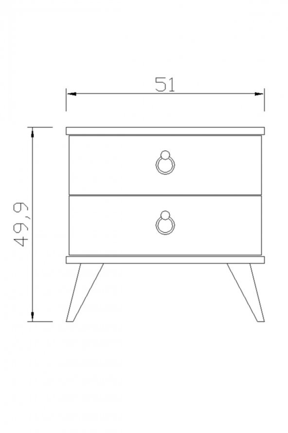 Evimse Viola Consept Komidin / Şifonyer 2 Çekmece Gümüş - 4