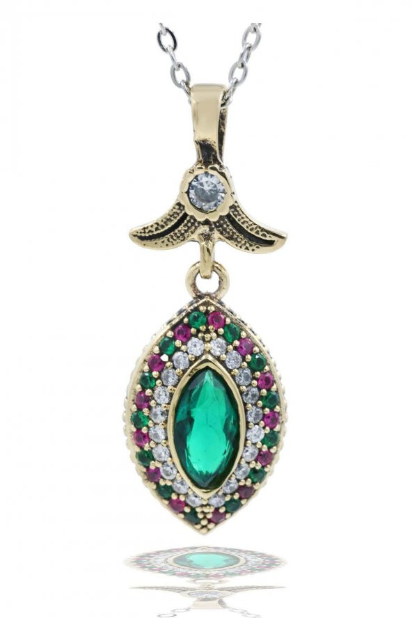 Midyat Serisi Açık Akua Renkli Taşlı Otantik Gümüş Üçlü Kadın Seti - Resim 3