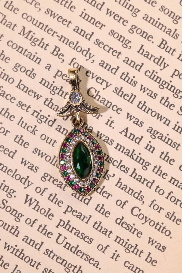 Midyat Serisi Açık Renkli Akuamarin Taşlı Gümüş Otantik Kadın Kolye - Resim 2