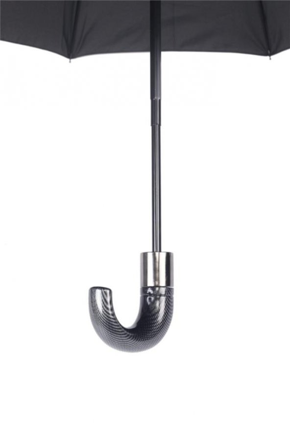 Siyah Karbon Baston Saplı Tam Otomatik Premium Lüks Erkek Şemsiye M21mar1005mr001 - 3