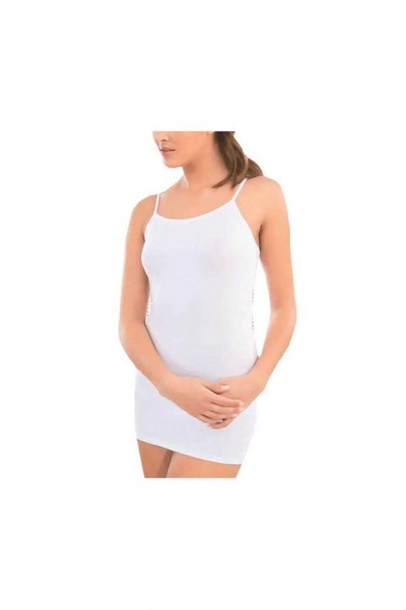 Kadın Modal İp Askı Uzun Badi 1090