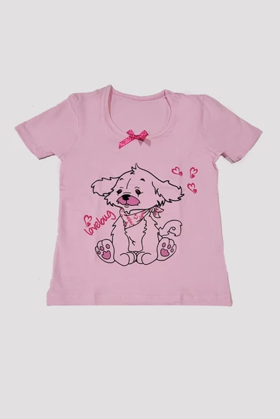 Kız Çocuk Baskılı Pijama Takımı - 5