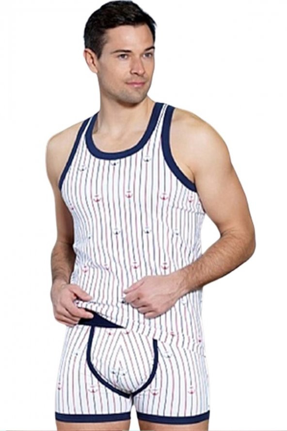 Berrak Erkek Çapa Ve Çizgi Baskı Rambo Atlet 1041 ürün görseli