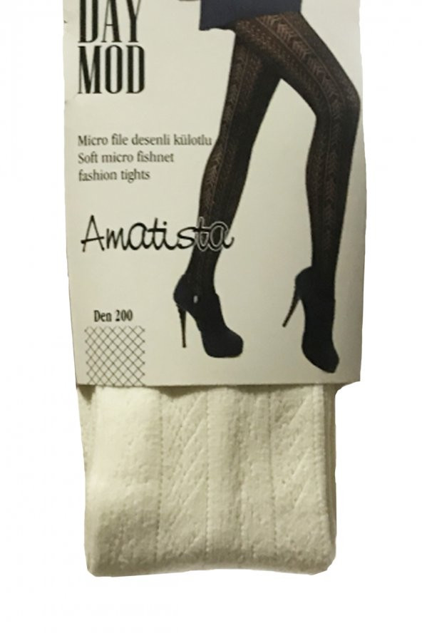Daymod Kadın Amatista Micro File Desenli Külotlu Çorap