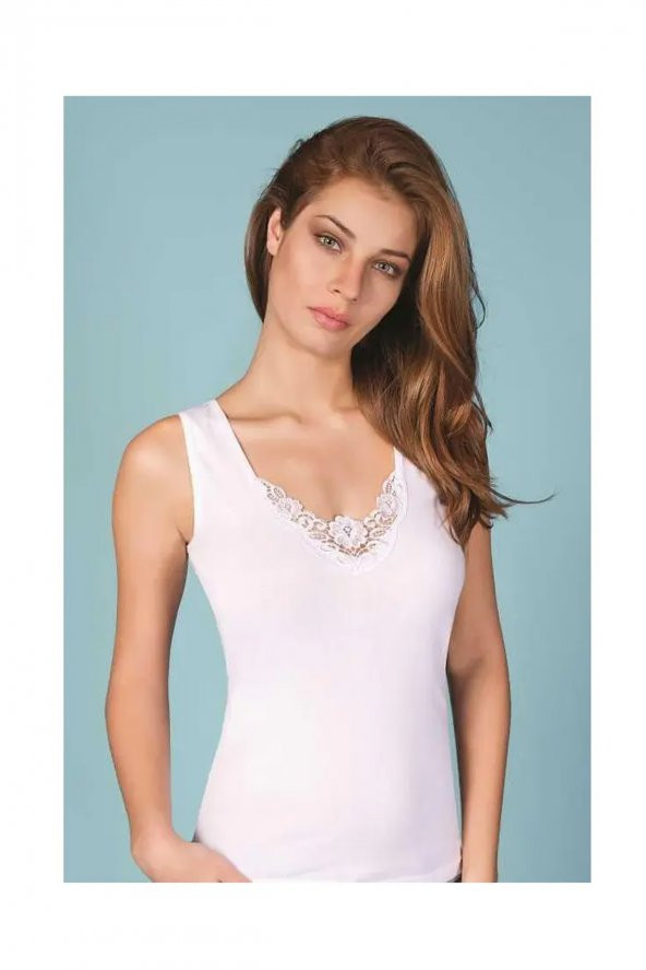 Kadın Ribana Güpürlü Geniş Askılı Atlet 2018